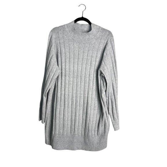 Torrid Longline Ribbed Pullover Sweater Women's 1 1X Gray - Picture 1 of 8